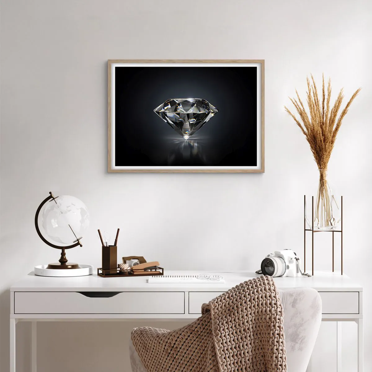 Plakát v rámu světlý dub - Best girls friend - 70x50 cm