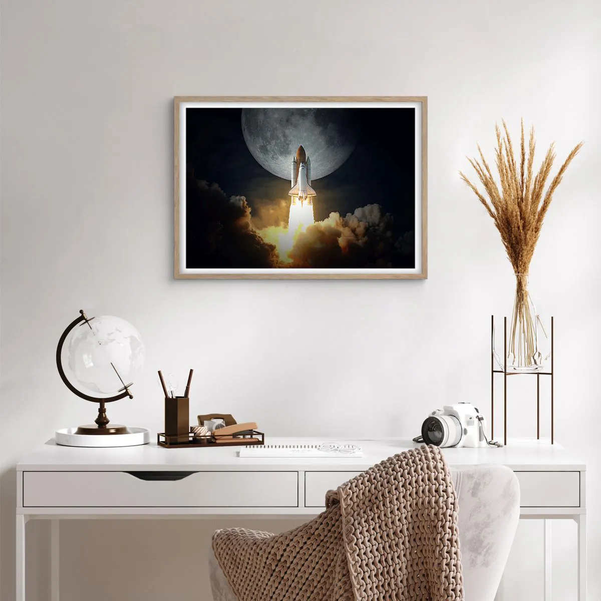 Plakát v rámu světlý dub - Začátek nadpřirozeného dobrodružství - 70x50 cm