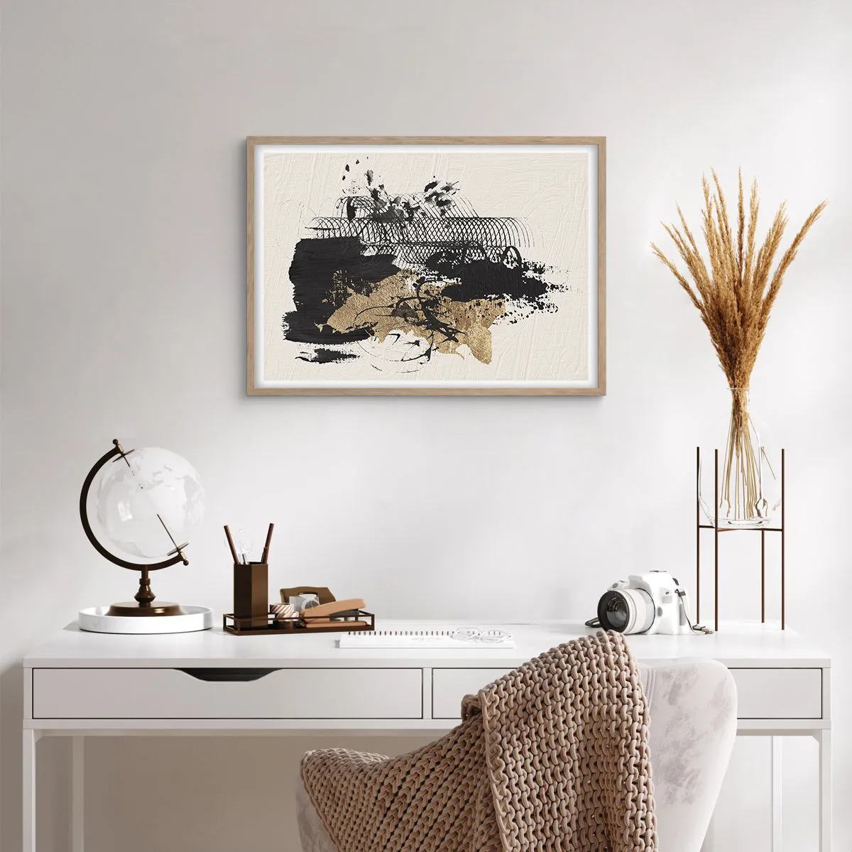 Affiche dans un chêne clair - Poster - Composer avec passion - 70x50 cm