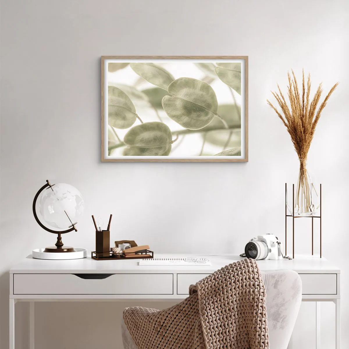 Plakát v rámu světlý dub - Na začátku bylo listí… - 70x50 cm