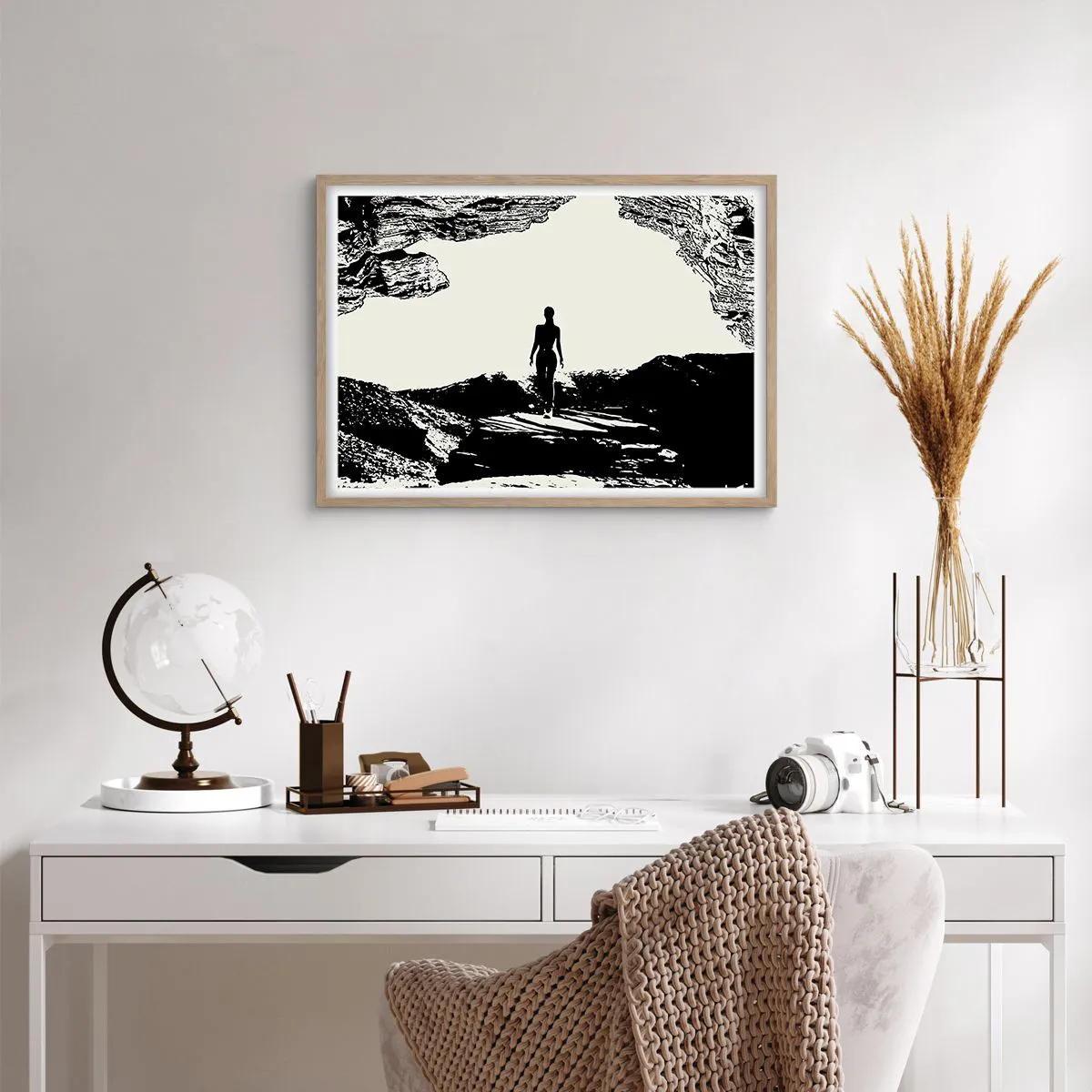 Plakát v rámu světlý dub - Nový pohled - 70x50 cm