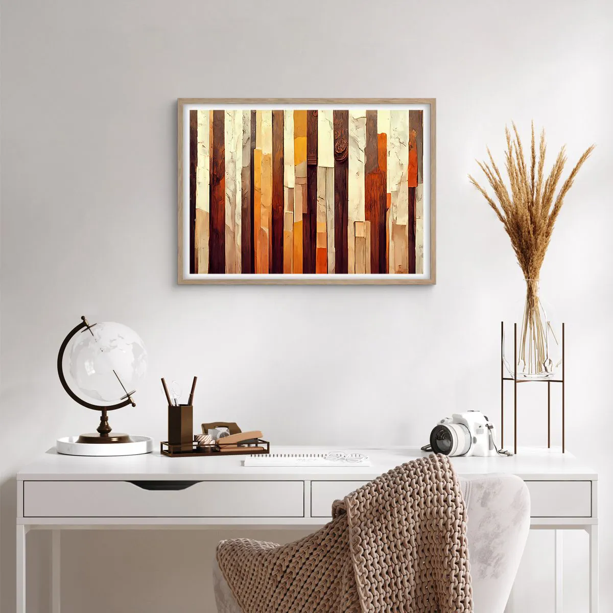 Pôster com moldura de carvalho claro - Hino das árvores da floresta - 70x50 cm