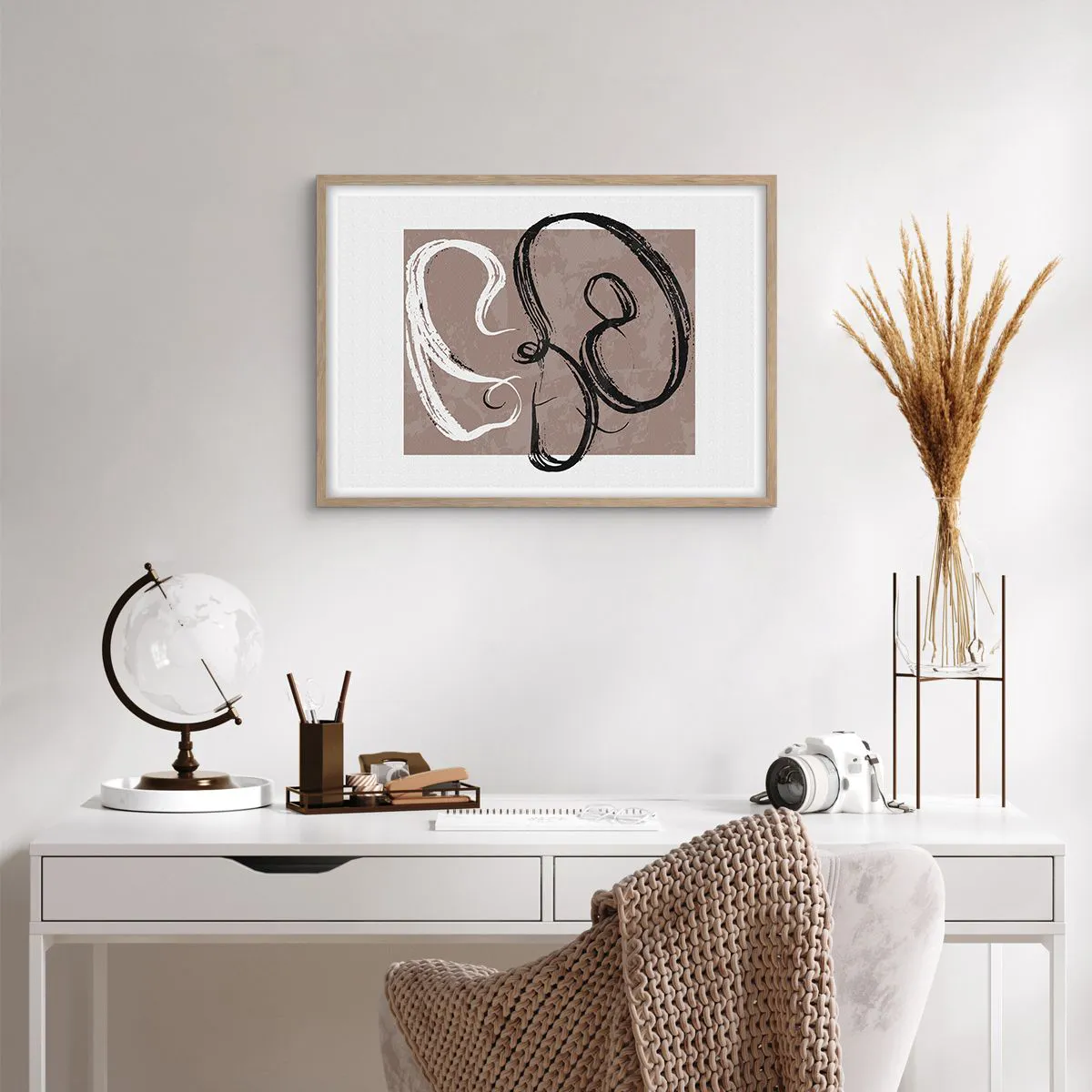 Affisch i ram av ljusek - Komposition - sökande efter fullständighet - 70x50 cm