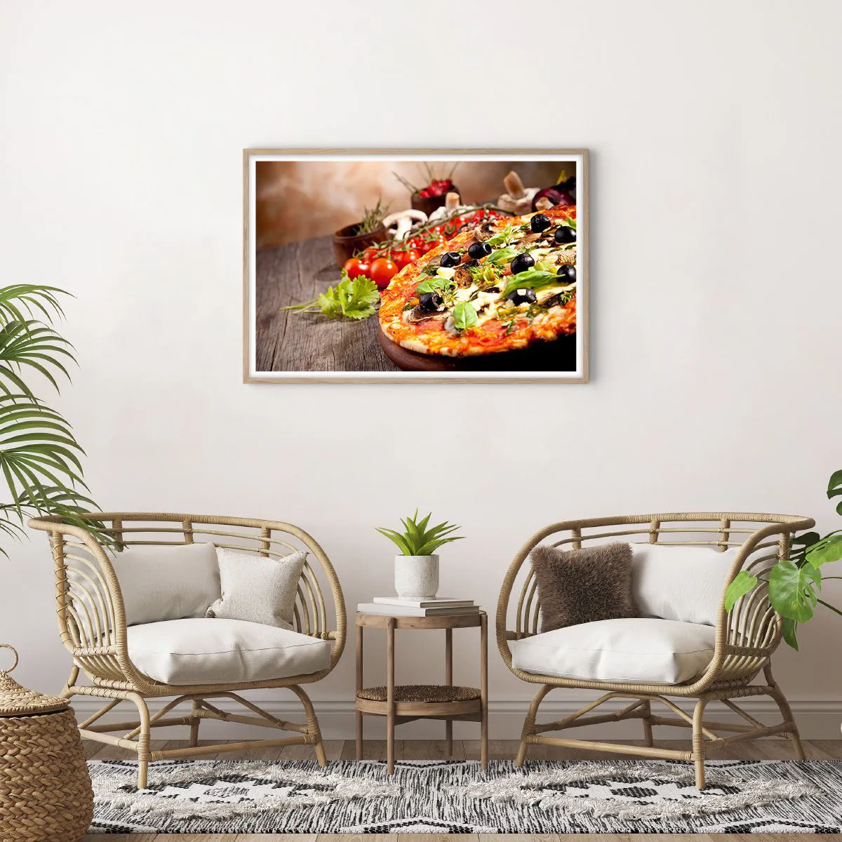 Affiche dans un chêne clair - Poster - Des ingrédients telluriques - 91x61 cm