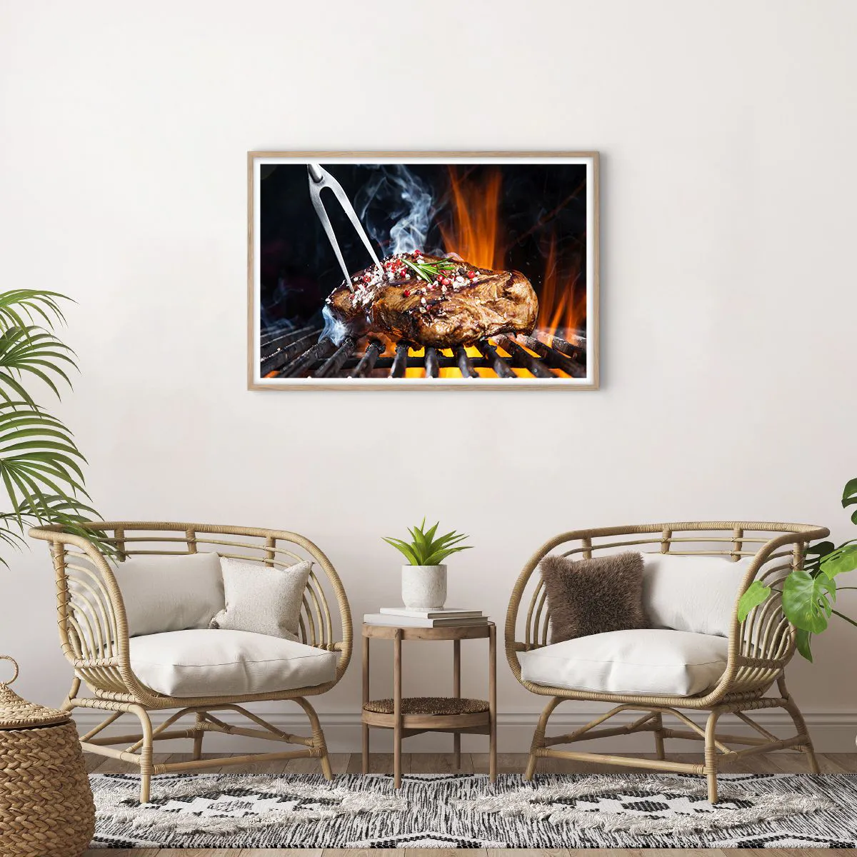 Poszter világos tölgy keretben - Lédús és illatos - 91x61 cm