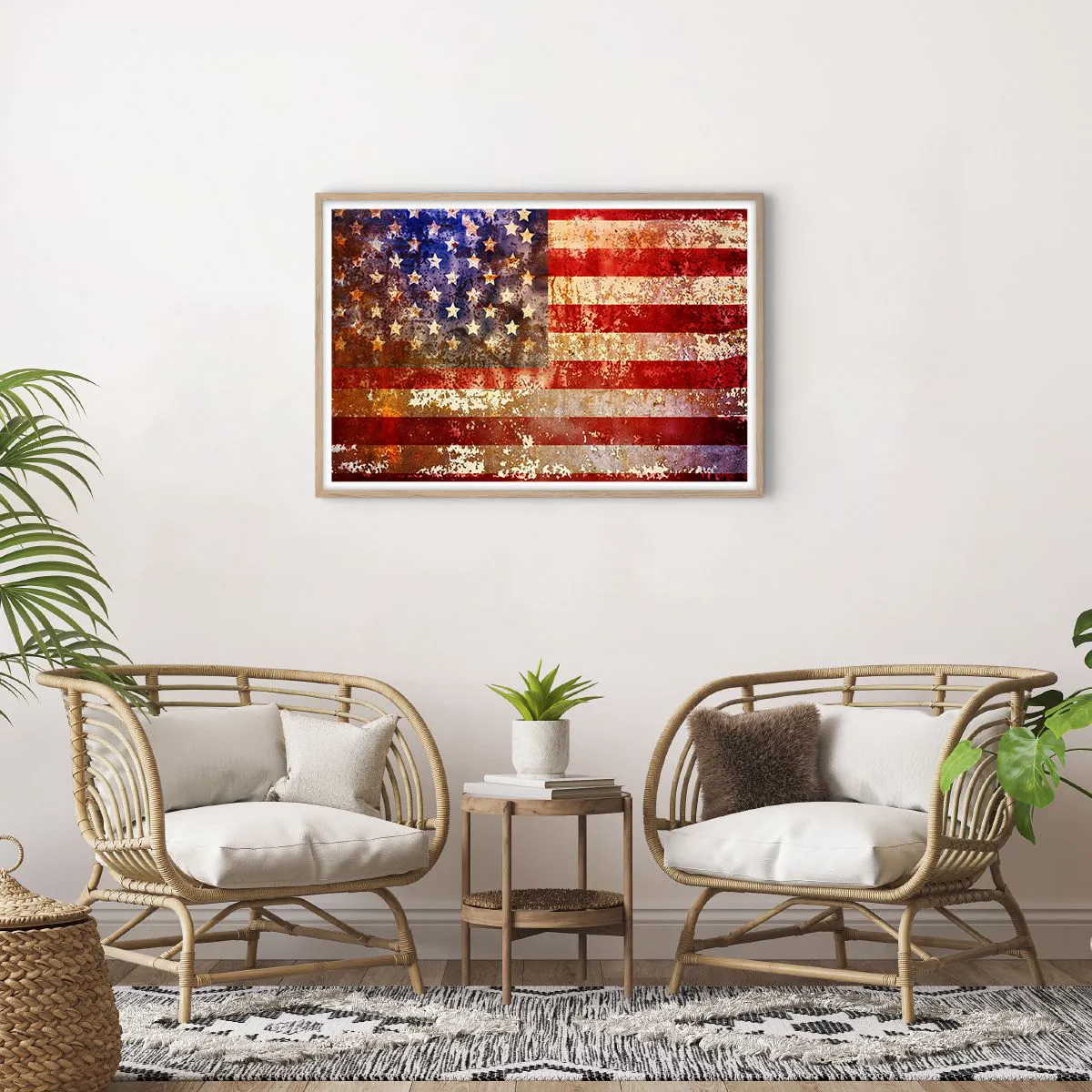 Poster in einem Rahmen aus heller Eiche - Ruhm verblasst nicht - 91x61 cm