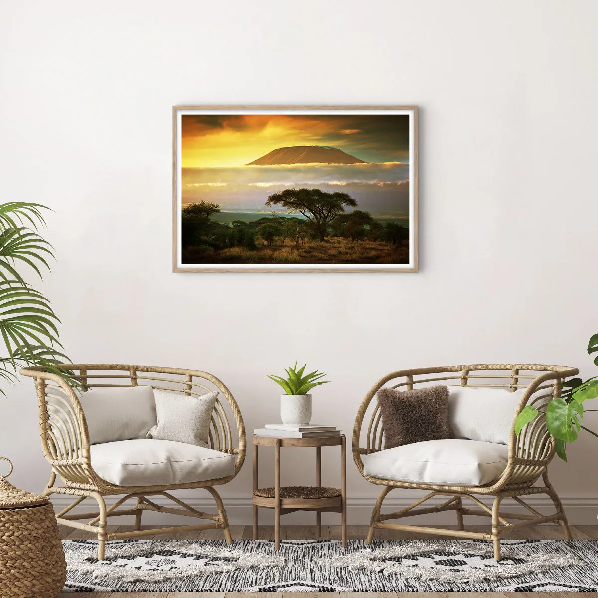 Een poster in een licht eiken lijst - Een reizigersdroom - 91x61 cm