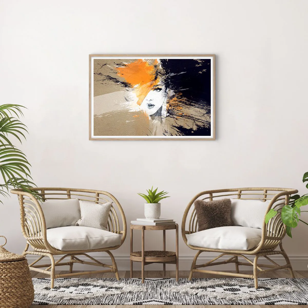 Een poster in een licht eiken lijst - En er is licht - 91x61 cm