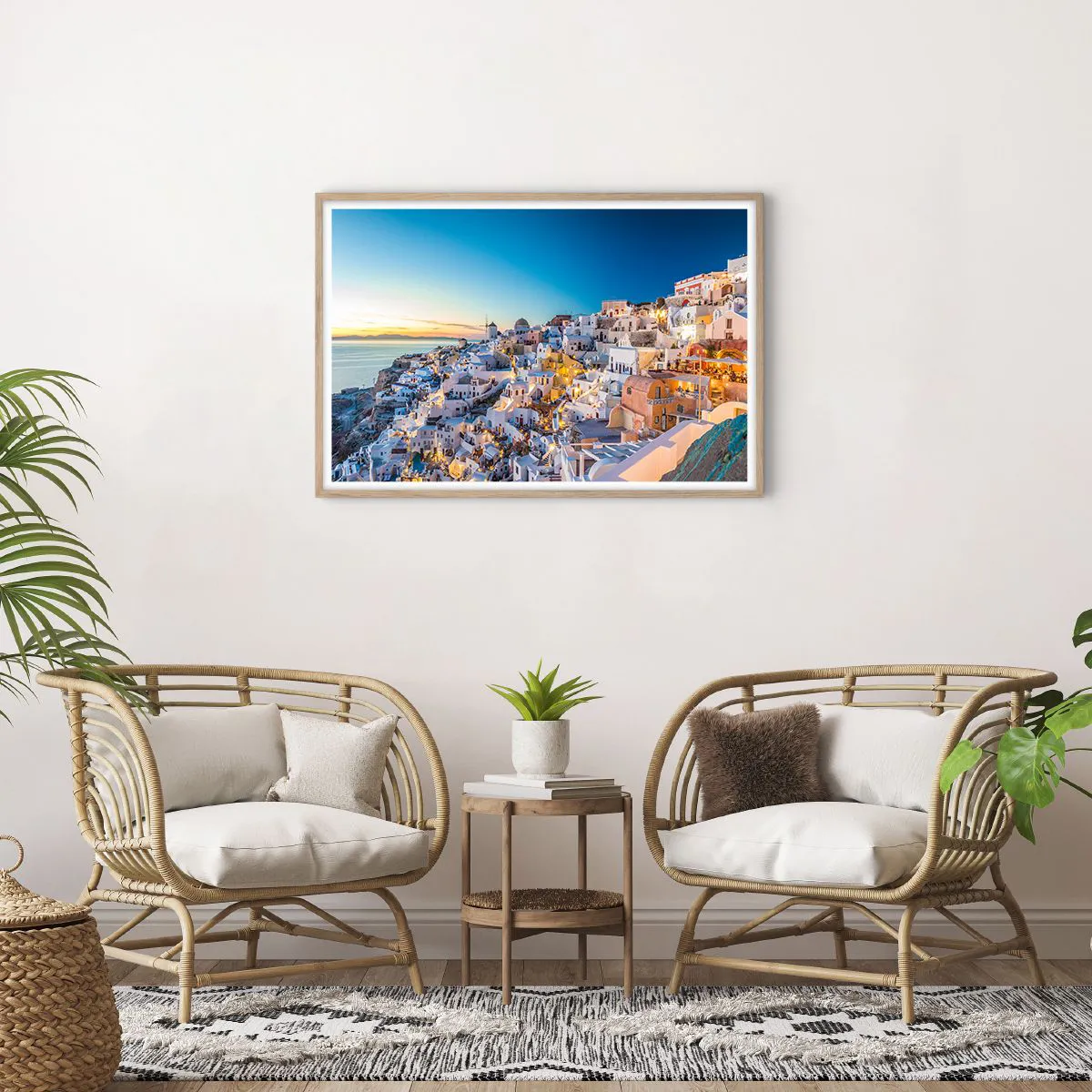 Affiche dans un chêne clair - Poster - L'essence de la grecque - 91x61 cm