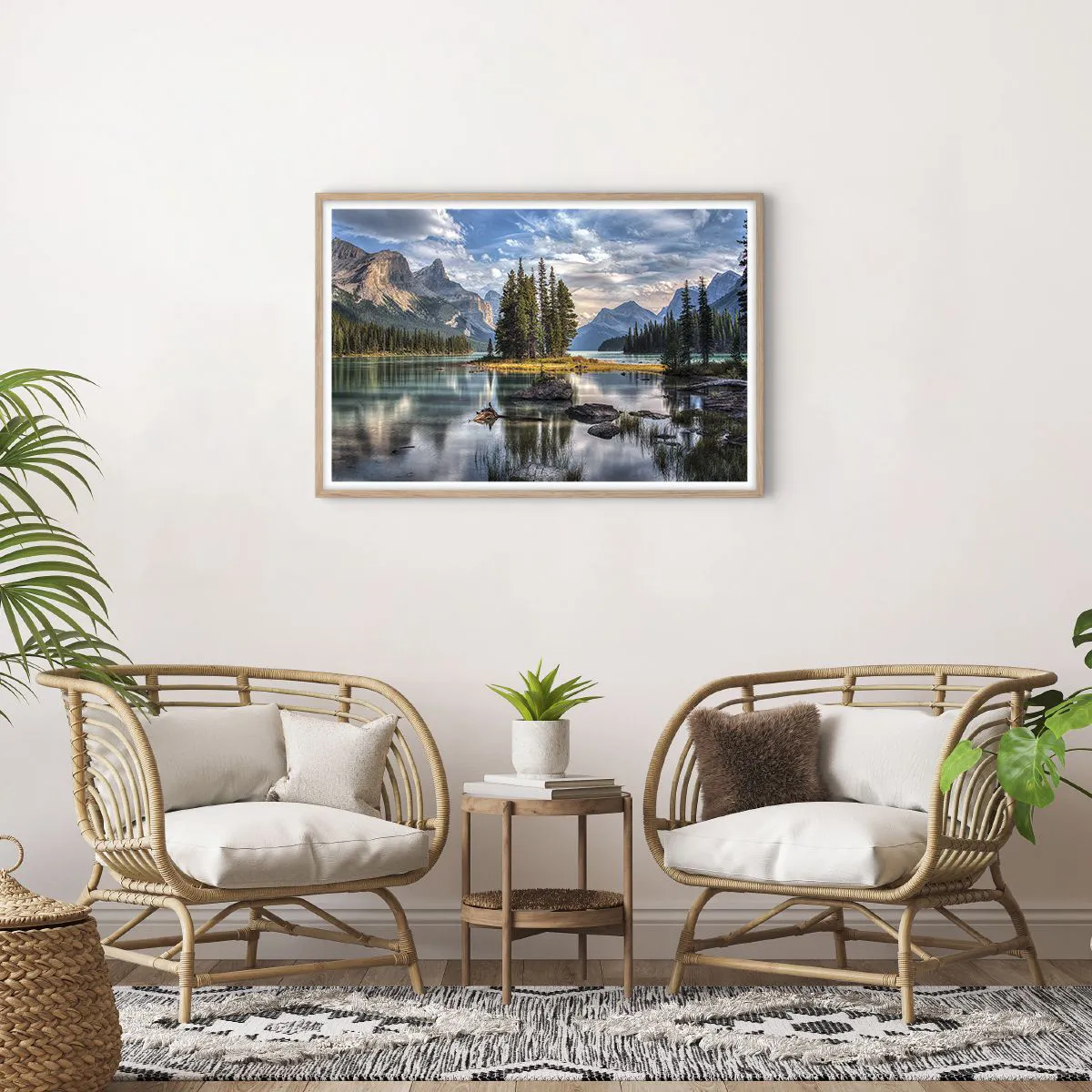 Affisch i ram av ljusek - Vid stort och rent vatten - 91x61 cm