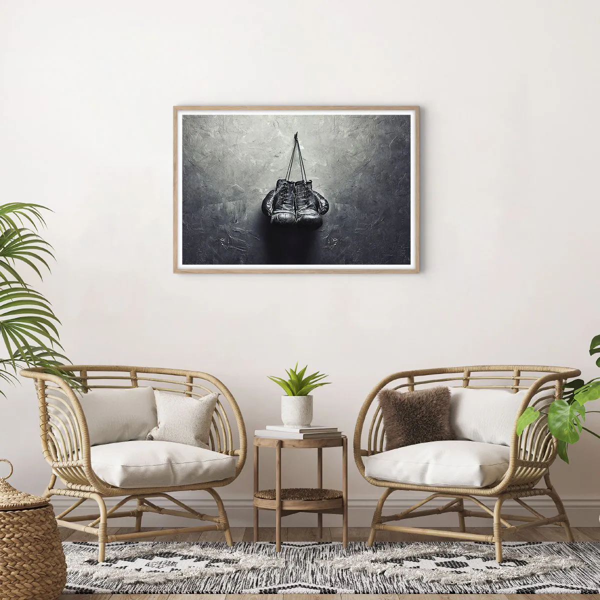 Affiche dans un chêne clair - Poster - Un temps pour se battre et un temps pour la paix - 91x61 cm