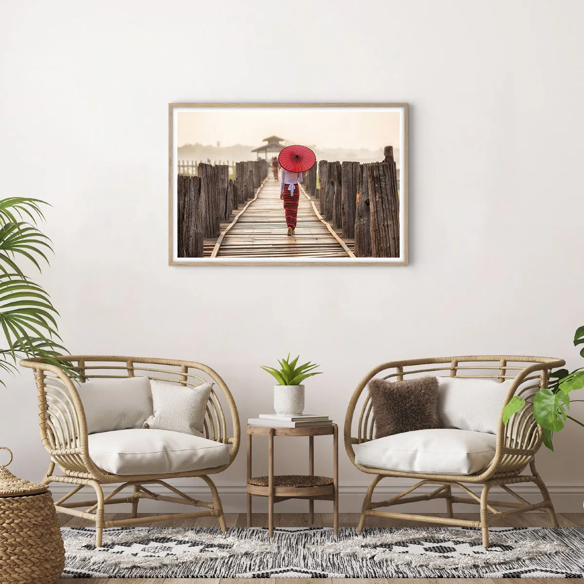 Affisch i ram av ljusek - På den gamla bron - 91x61 cm