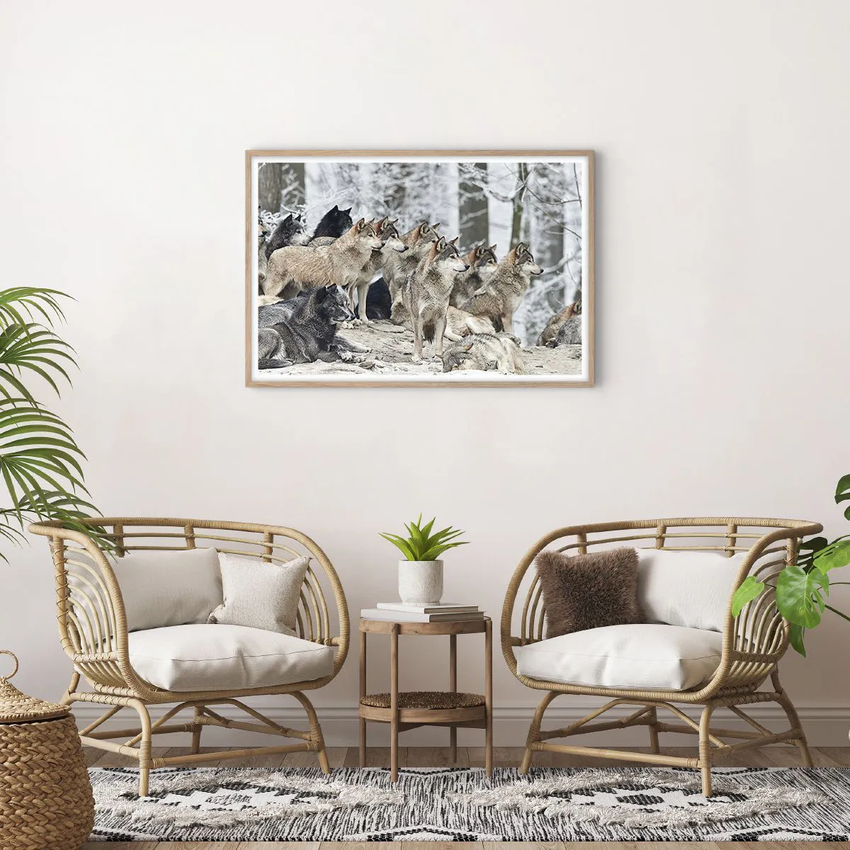 Poster in cornice rovere chiaro - Famiglia e amici - 91x61 cm