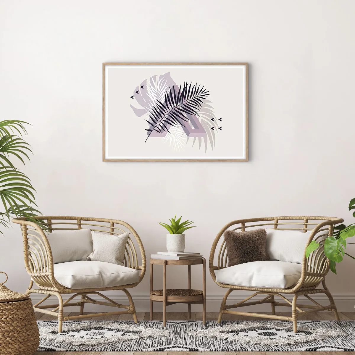 Poster in einem Rahmen aus heller Eiche - Der Schatten des Schattens - 91x61 cm