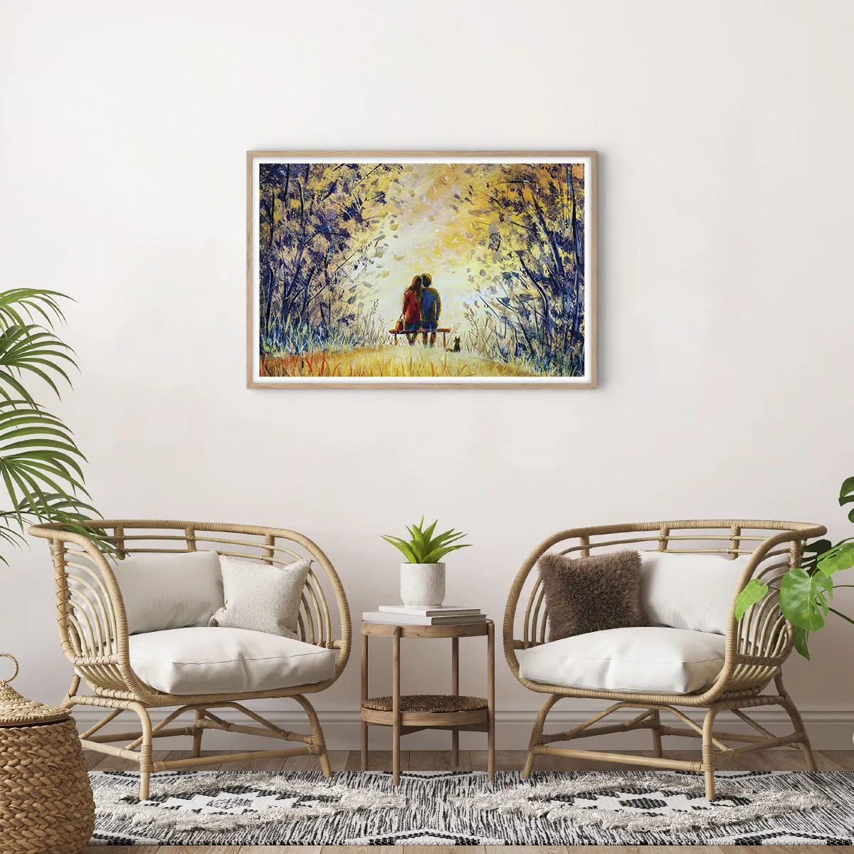 Een poster in een licht eiken lijst - Een magisch moment - 91x61 cm