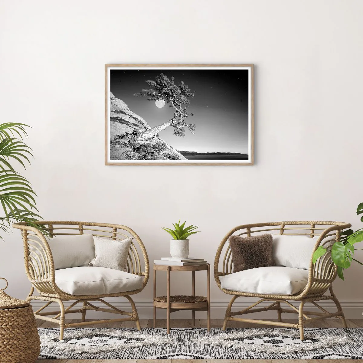 Plakat i ramme af lyst egetræ - Den sejrrige kriger - 91x61 cm