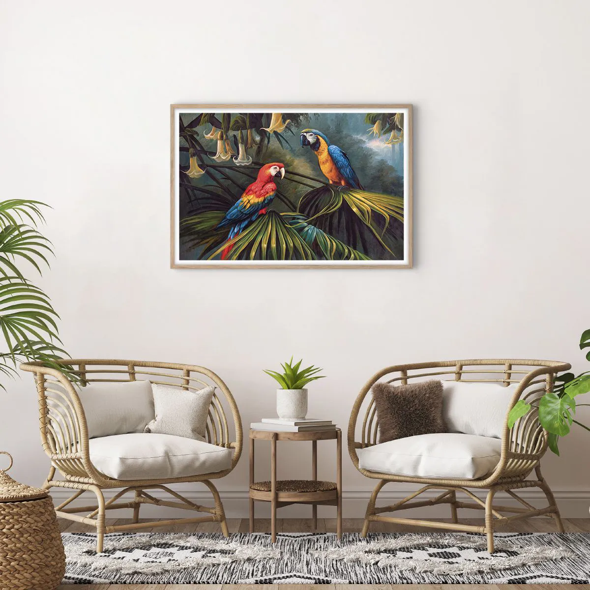 Plakat w ramie jasny dąb - Romantyzm w tropikach - 91x61 cm