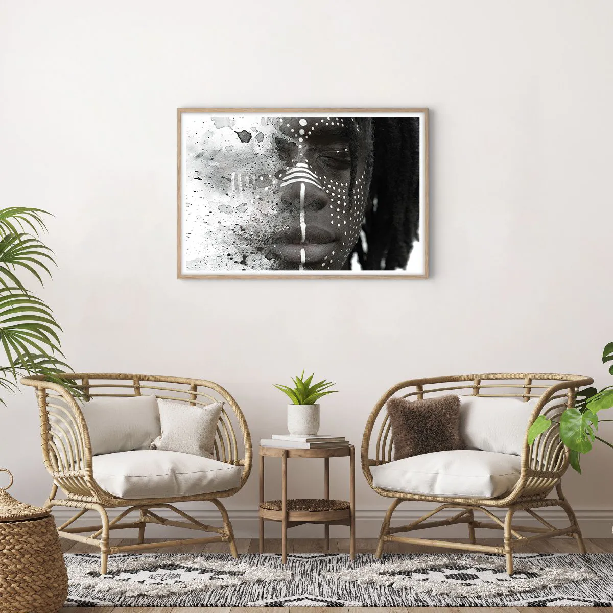 Plakát v rámu světlý dub - Objev původního ducha - 91x61 cm