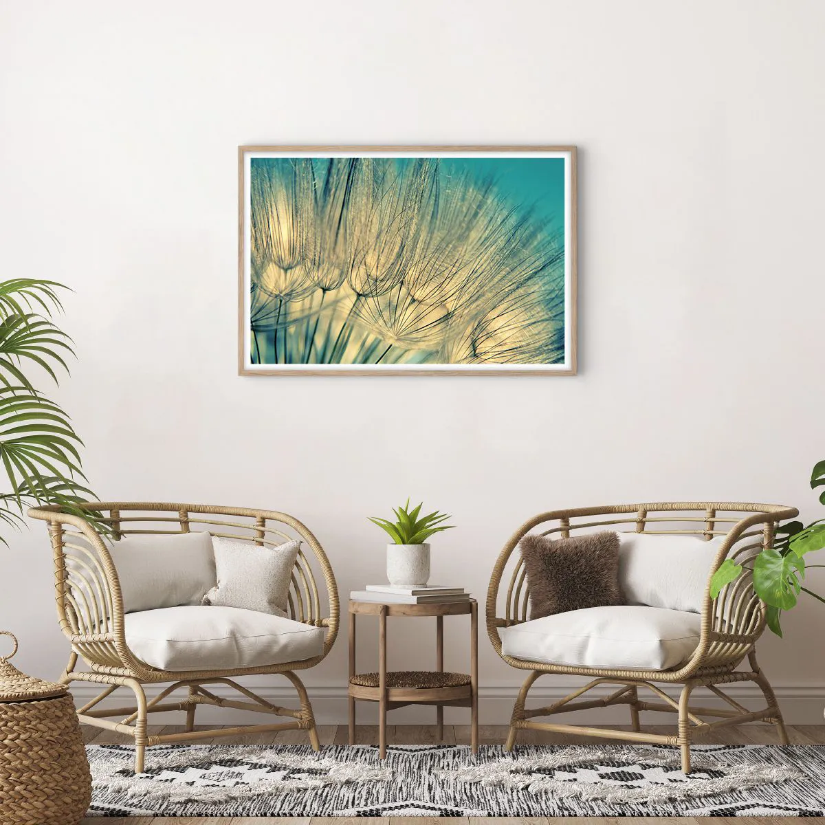 Poster în ramă de stejar deschis - Așteptând vântul - 91x61 cm