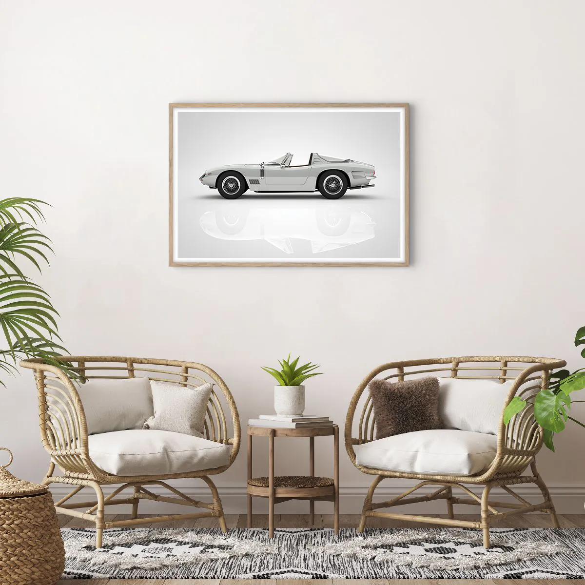 Poster în ramă de stejar deschis - Promisiunea distracției - 91x61 cm