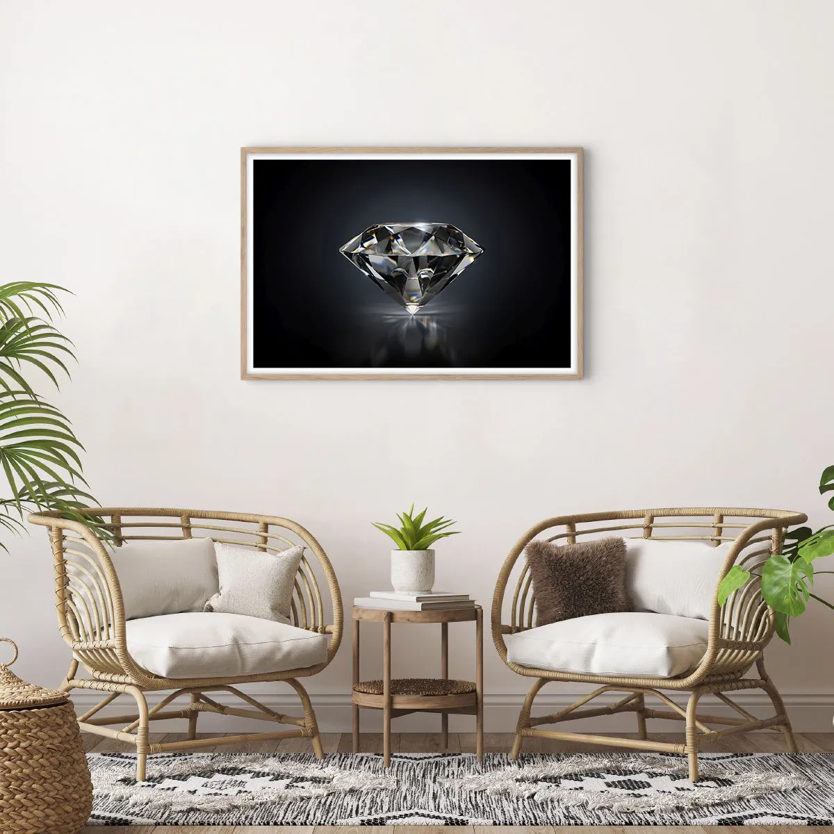 Plakát v rámu světlý dub - Best girls friend - 91x61 cm