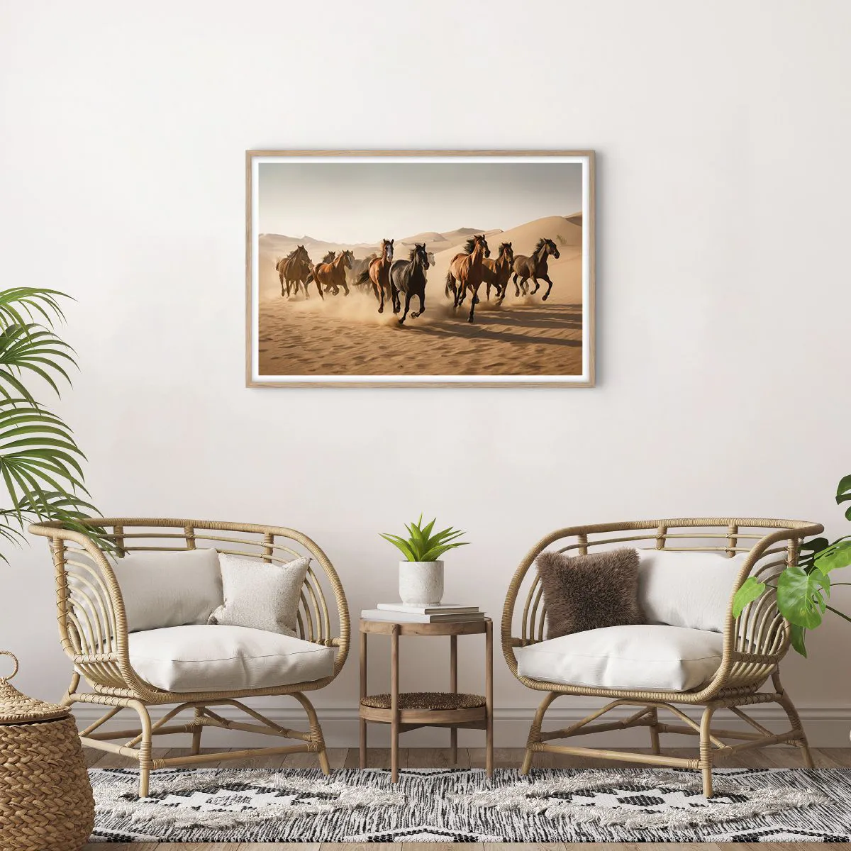 Poster în ramă de stejar deschis - Liberi ca vântul - 91x61 cm