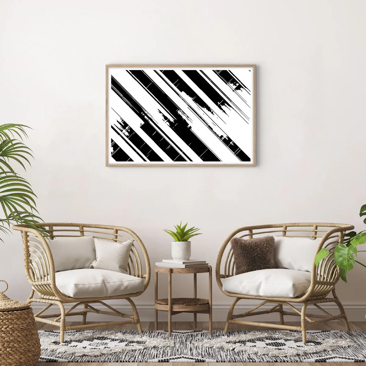 Plakat w ramie jasny dąb - Kompozycja intensywna i dynamiczna - 91x61 cm