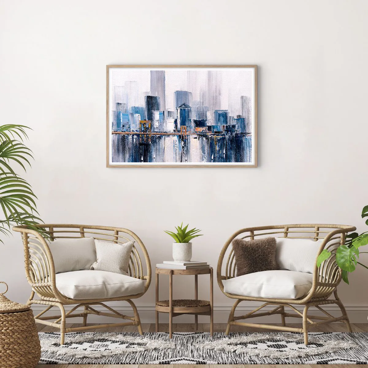 Poszter világos tölgy keretben - New York-i benyomás - 91x61 cm