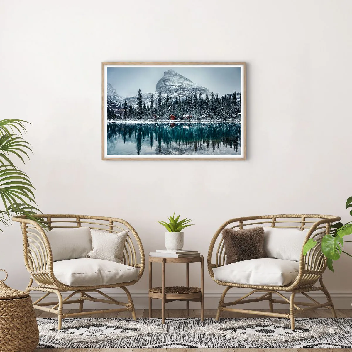 Póster en marco roble claro - Retiro canadiense - 91x61 cm