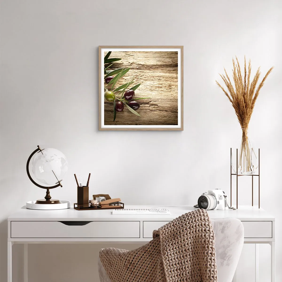 Poster in light oak frame - Straight from Nature - 40x40 cm