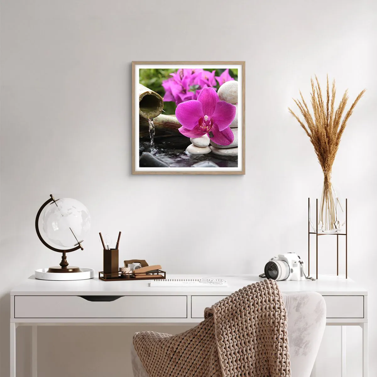 Plagát v ráme zo svetlého duba - Už odpočívaš - 40x40 cm