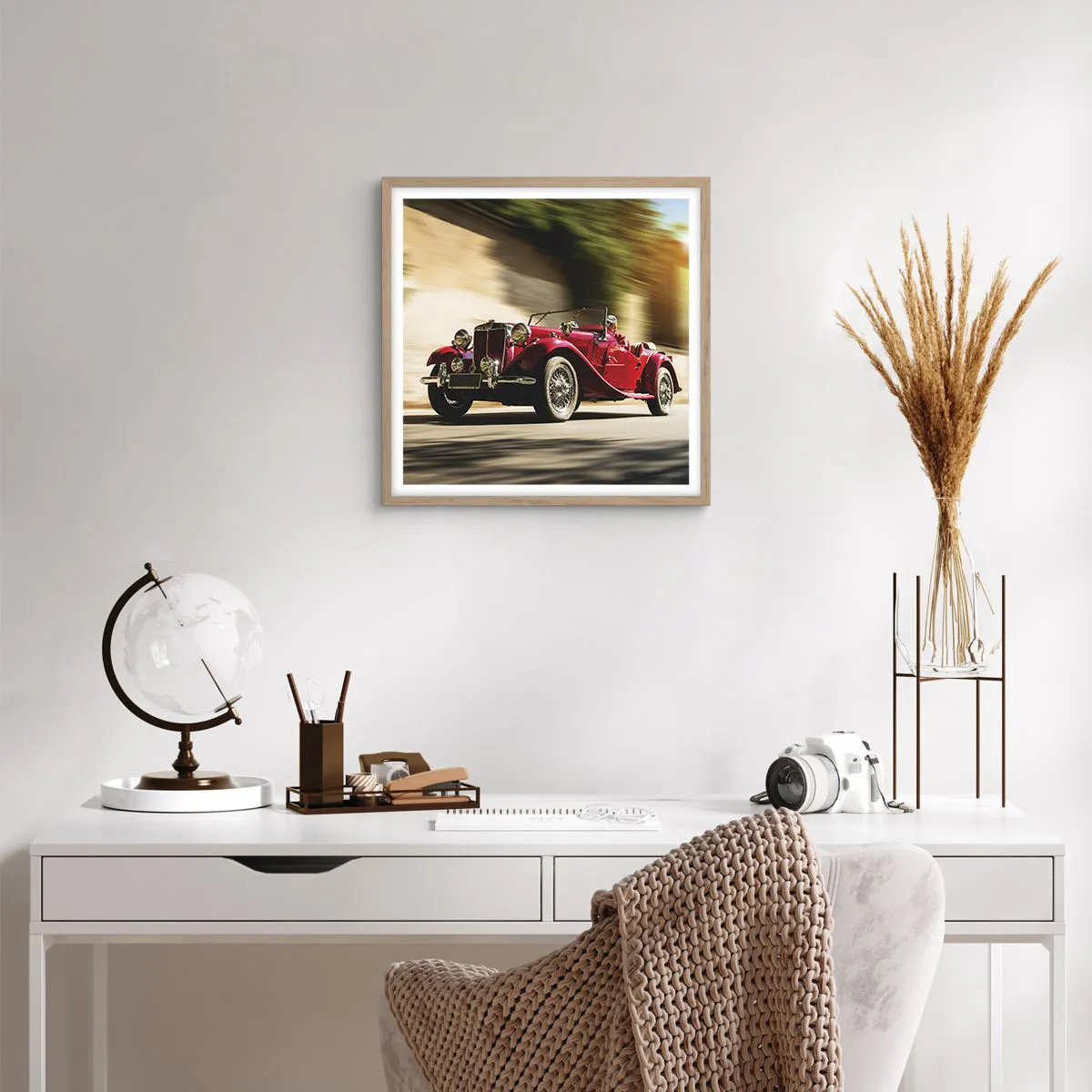 Pôster com moldura de carvalho claro - Mais bonita que a Vitória de Samotrácia - 40x40 cm