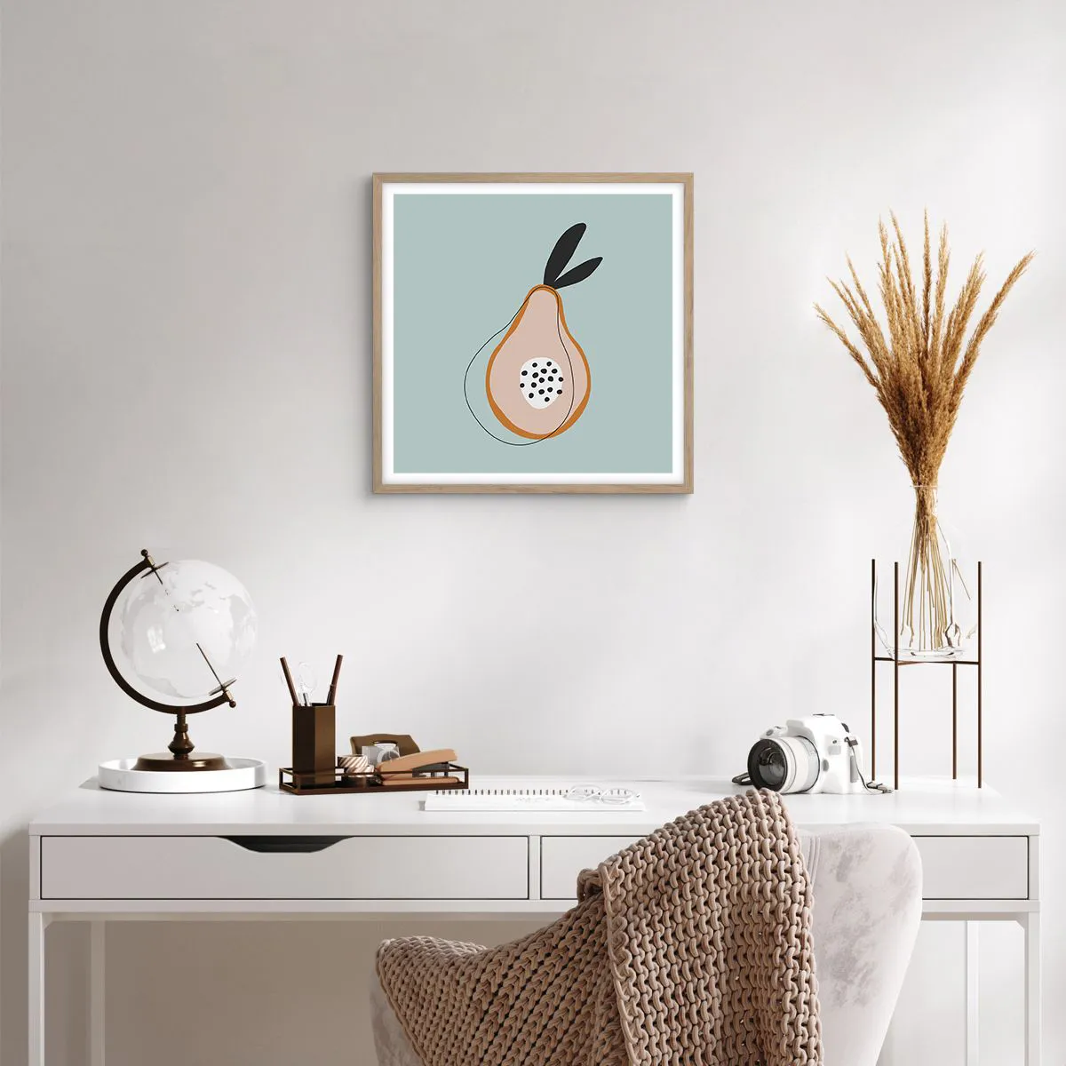 Plakat w ramie jasny dąb - Przeniknąć w naturę rzeczy - 40x40 cm