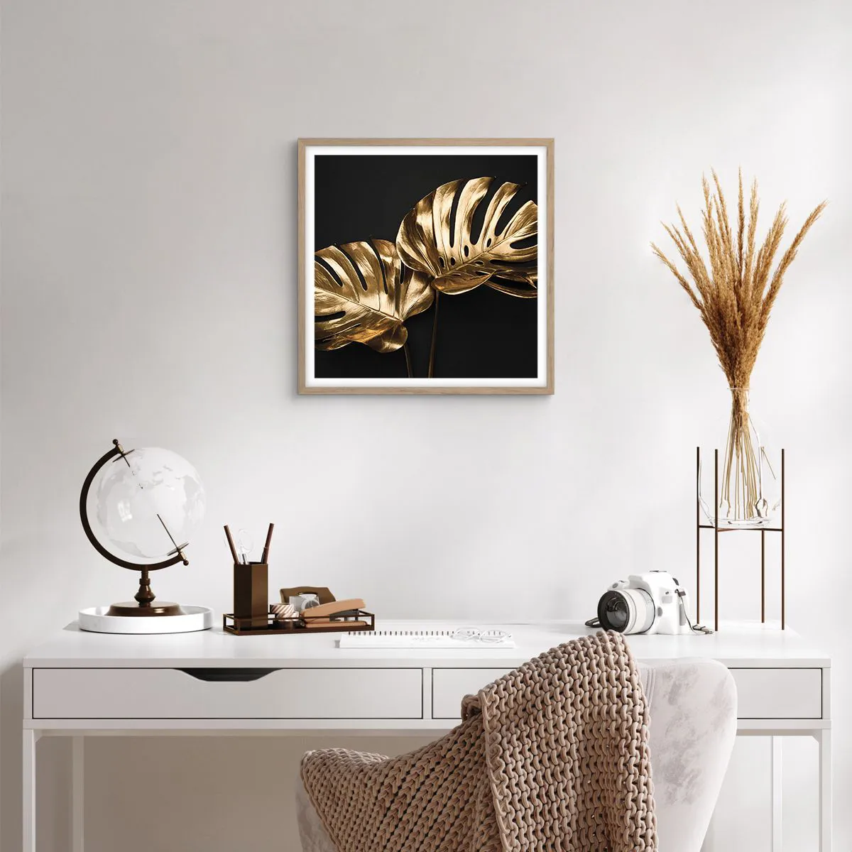 Affiche dans un chêne clair - Poster - Les trésors de la nature - 40x40 cm