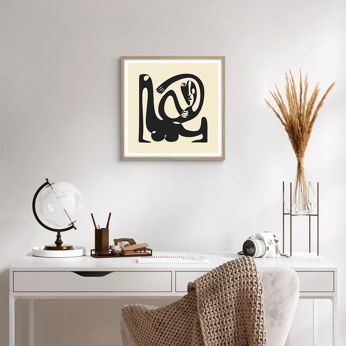 Poster in light oak frame - Almost Picasso - 50x50 cm