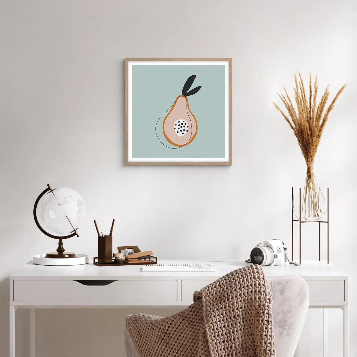 Póster en marco roble claro - El interior de la naturaleza - 50x50 cm