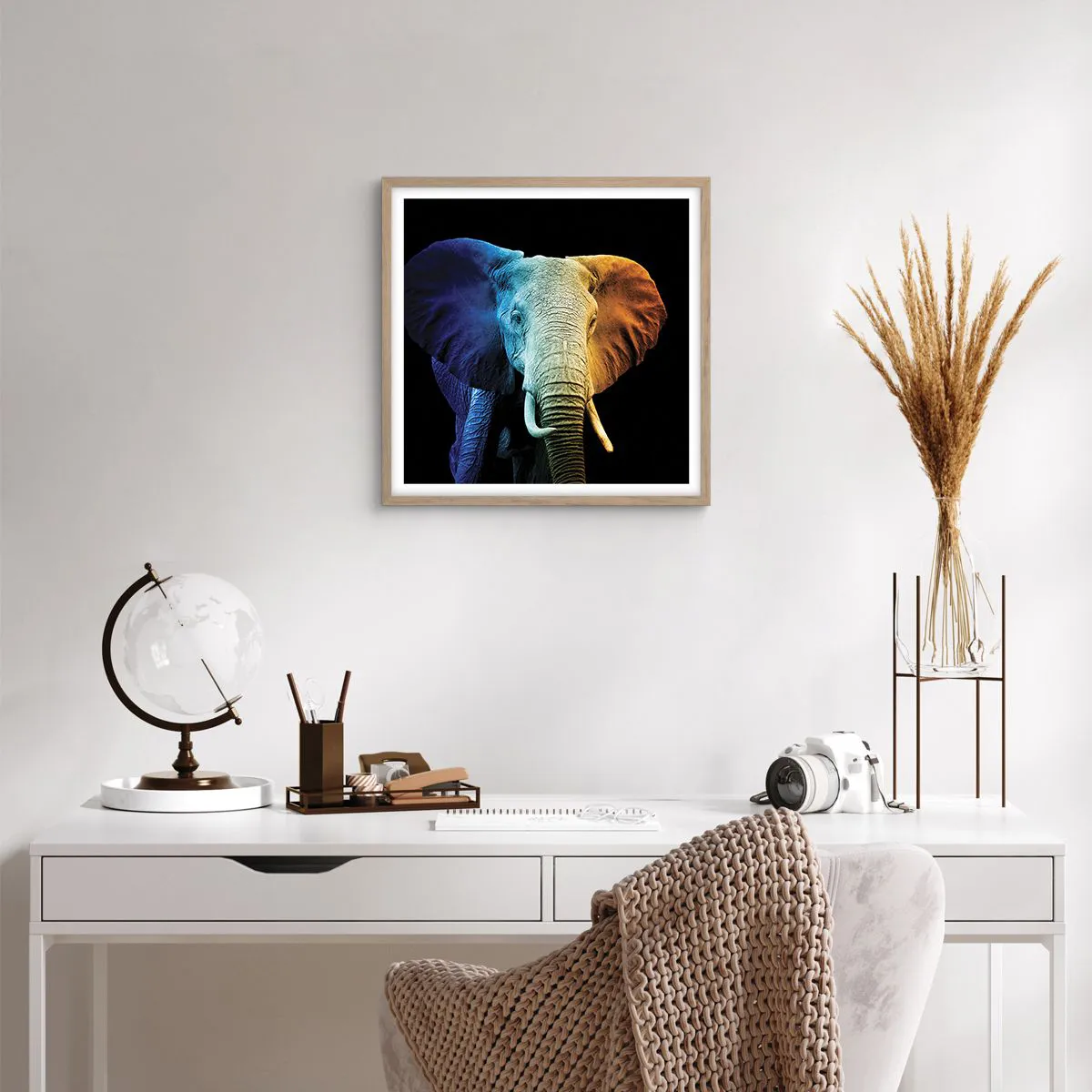 Póster en marco roble claro - Excéntrico, no un bicho raro - 50x50 cm