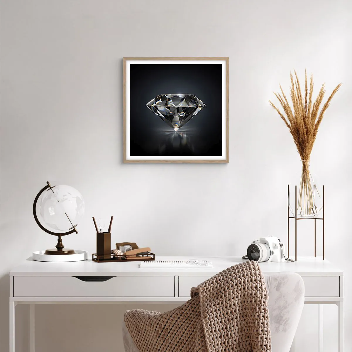 Plakát v rámu světlý dub - Best girls friend - 50x50 cm