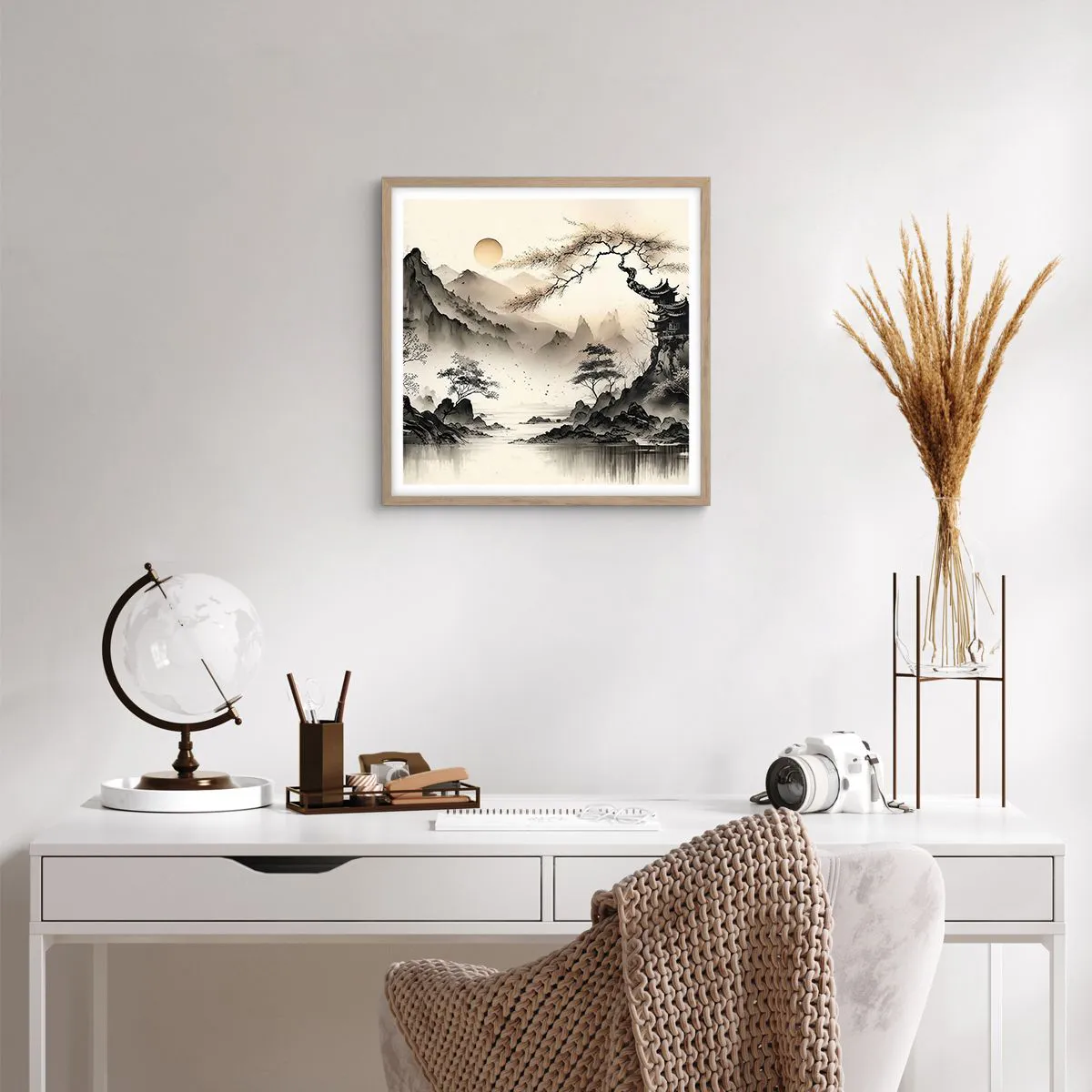 Een poster in een licht eiken lijst - De unieke charme van het Oosten - 50x50 cm