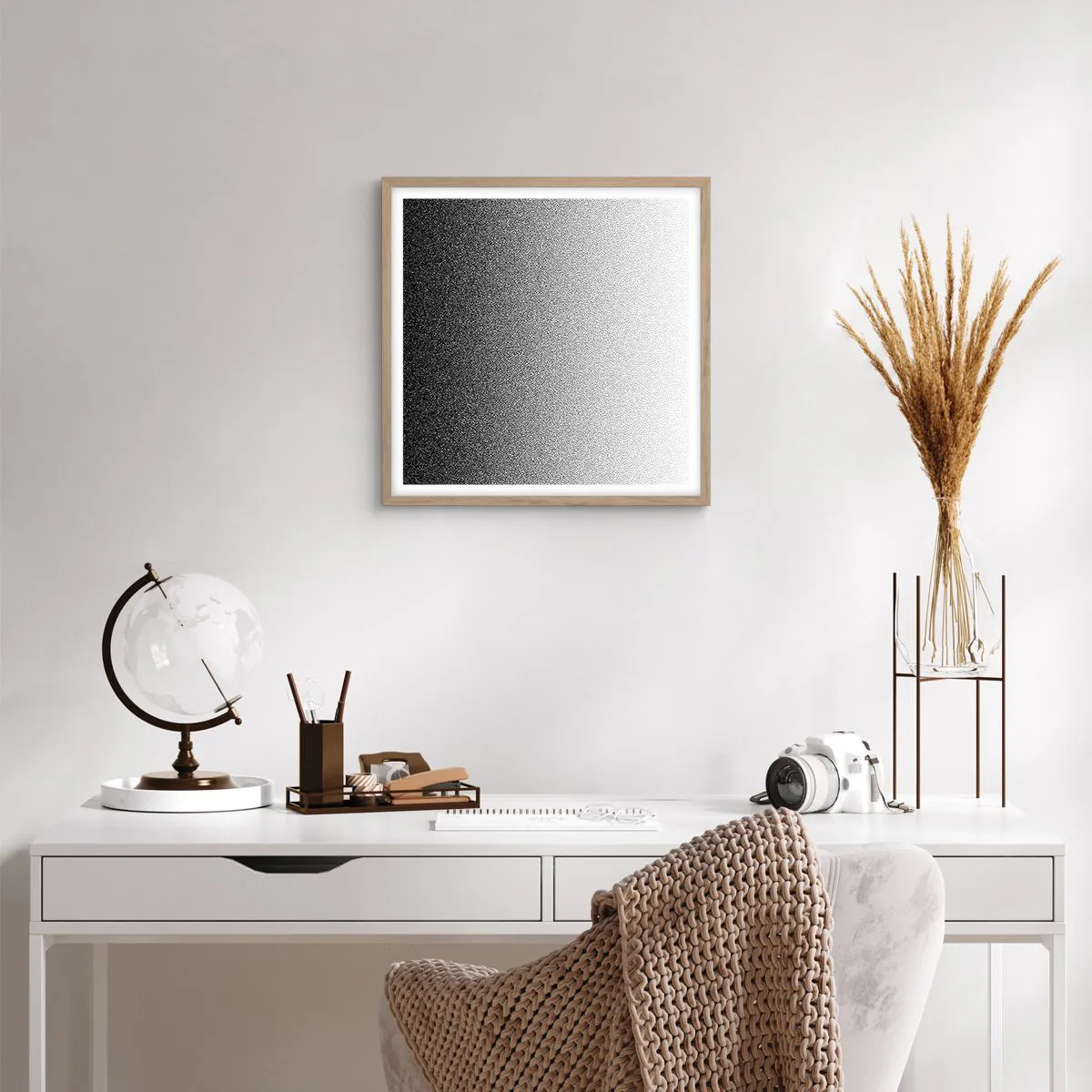 Poszter világos tölgy keretben - A fény felé - 50x50 cm