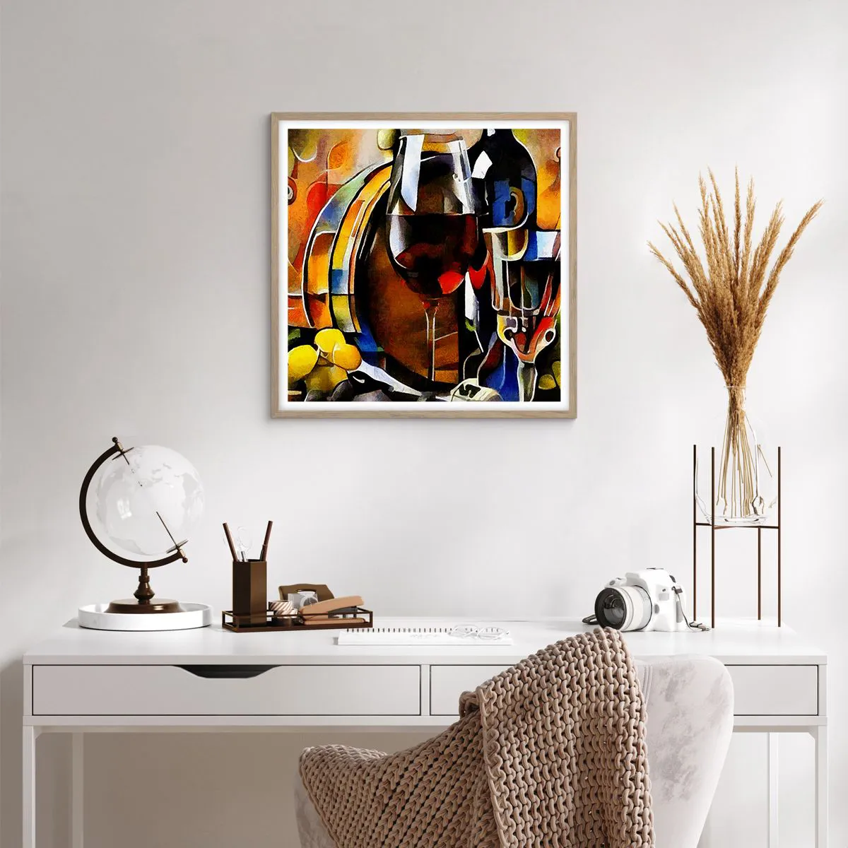 Plakat w ramie jasny dąb - I świat nabiera barw - 60x60 cm