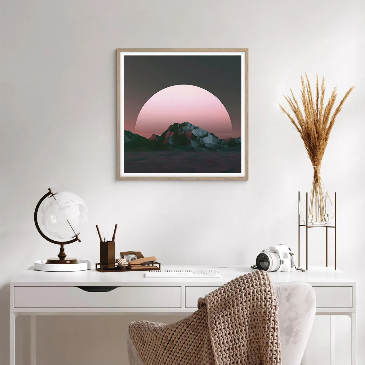 Pôster com moldura de carvalho claro - Numa galáxia vizinha - 60x60 cm