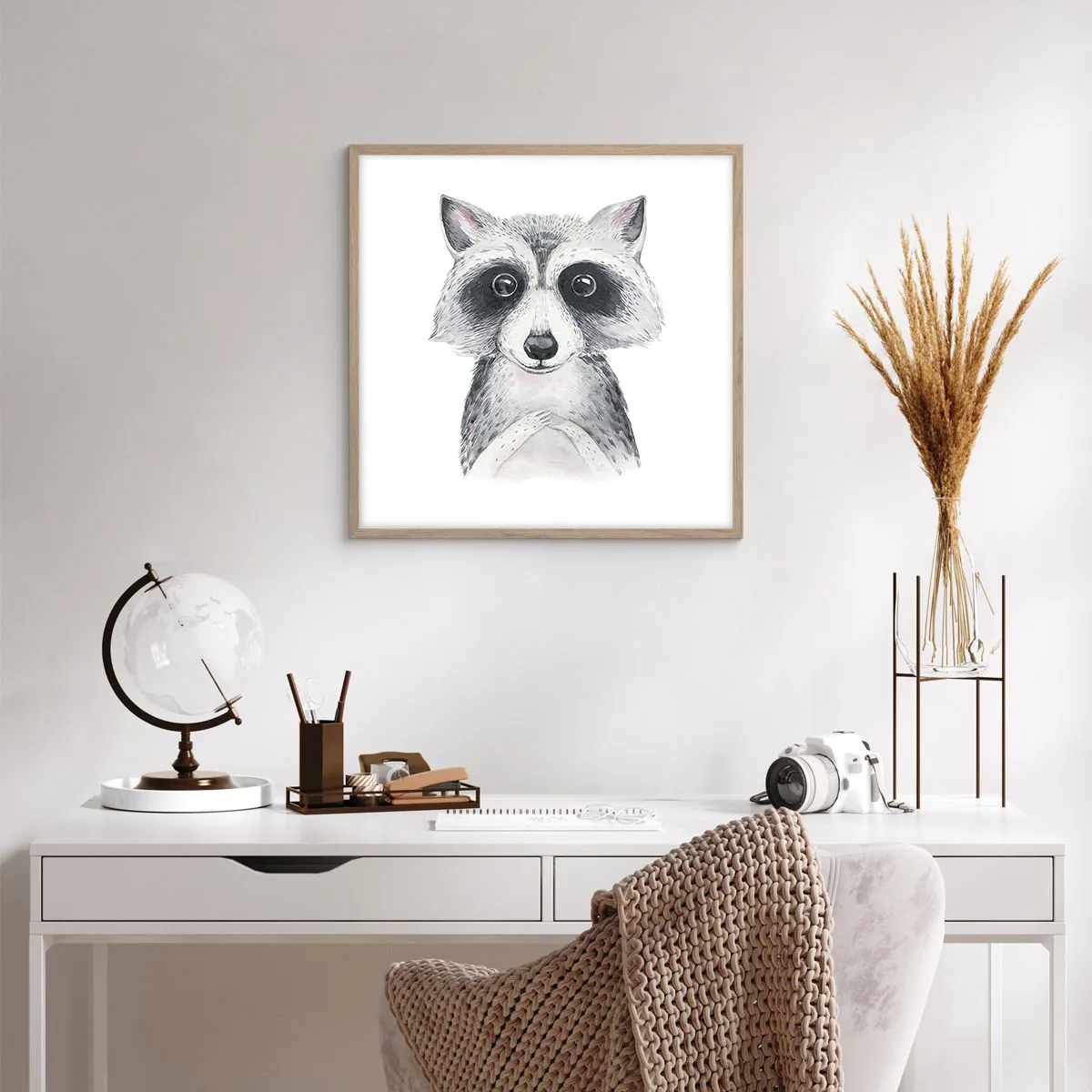 Poszter világos tölgy keretben - Egy pillanat meghatottságra - 60x60 cm