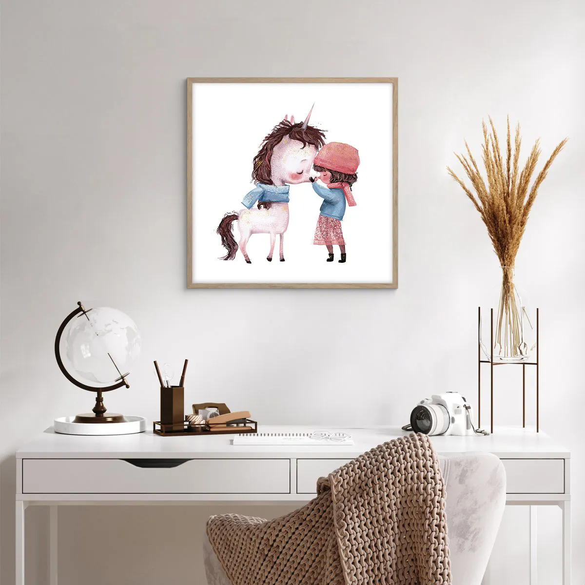 Pôster com moldura de carvalho claro - Conto do inverno - 60x60 cm