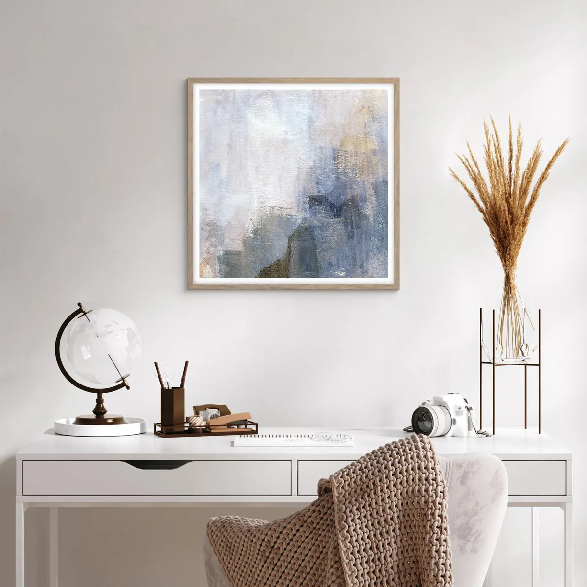 Poszter világos tölgy keretben - Színtónusok és akkordok - 60x60 cm