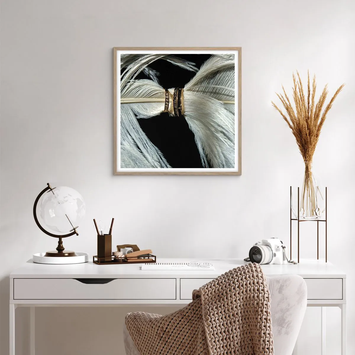 Affiche dans un chêne clair - Poster - ... et je ne te laisserai pas ... - 60x60 cm