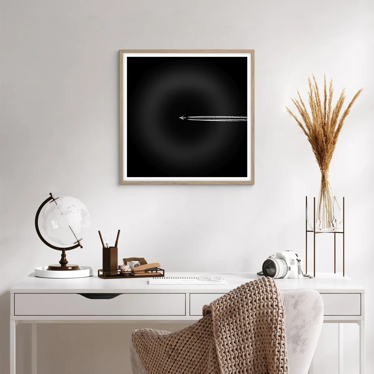 Póster en marco roble claro - En otra dimensión - 60x60 cm