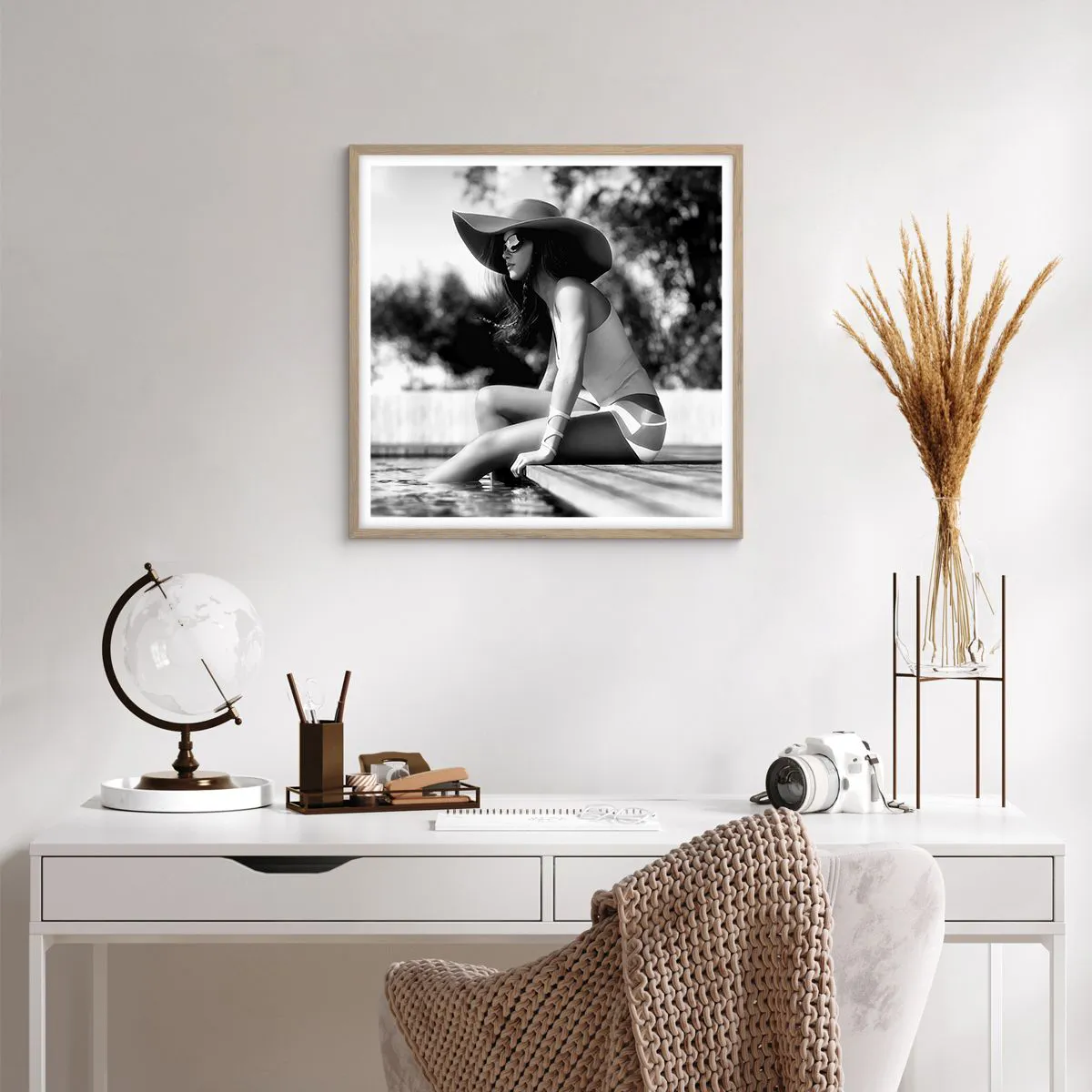 Póster en marco roble claro - Un sueño de verano - 60x60 cm