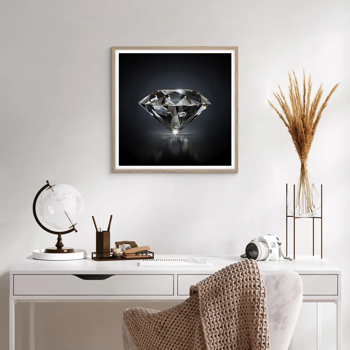 Plakát v rámu světlý dub - Best girls friend - 60x60 cm