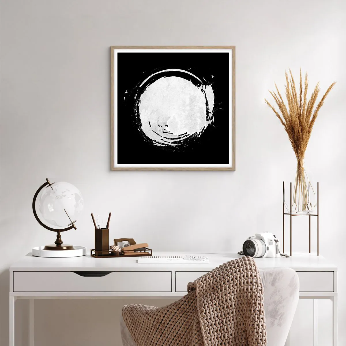 Plakat w ramie jasny dąb - Dobre wyjście - 60x60 cm